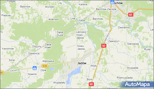 mapa Nowy Jadów, Nowy Jadów na mapie Targeo