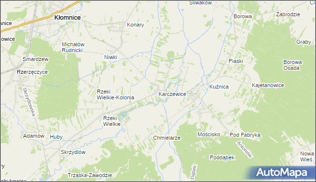 mapa Karczewice, Karczewice na mapie Targeo