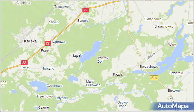 mapa Twardy Dół, Twardy Dół na mapie Targeo