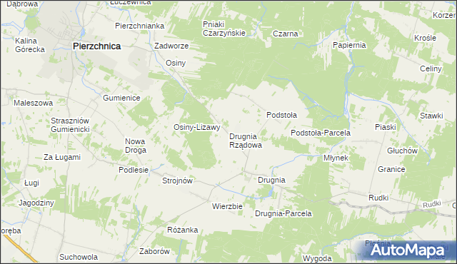 mapa Drugnia Rządowa, Drugnia Rządowa na mapie Targeo