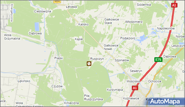 mapa Huby Ruszczyńskie, Huby Ruszczyńskie na mapie Targeo