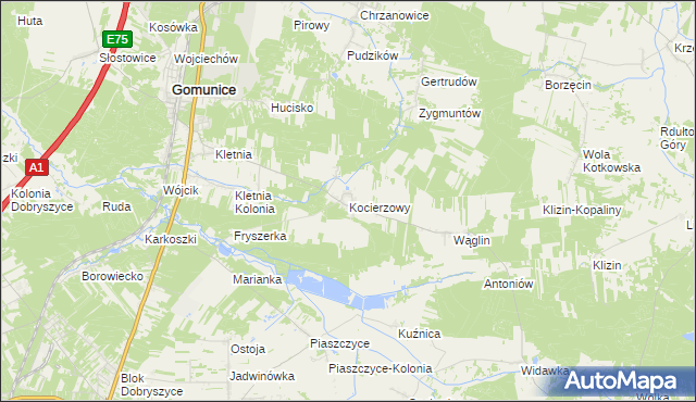 mapa Kocierzowy, Kocierzowy na mapie Targeo