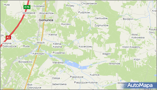 mapa Kocierzowy, Kocierzowy na mapie Targeo