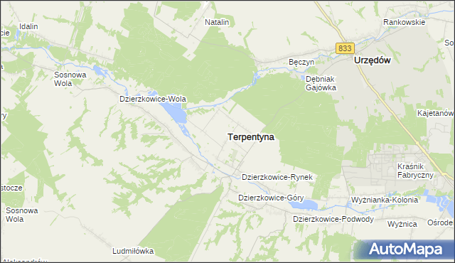 mapa Terpentyna, Terpentyna na mapie Targeo