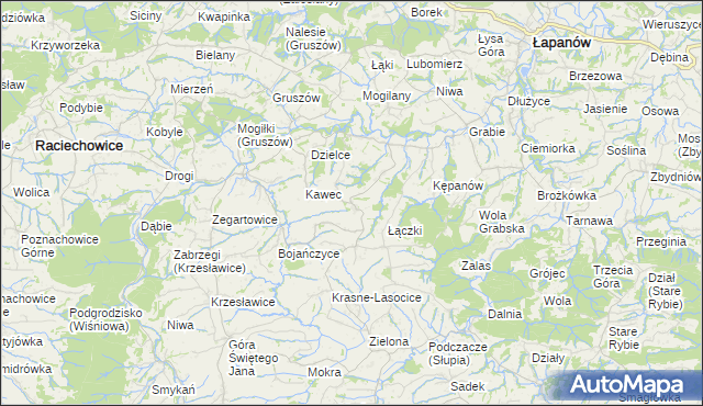 mapa Żerosławice, Żerosławice na mapie Targeo