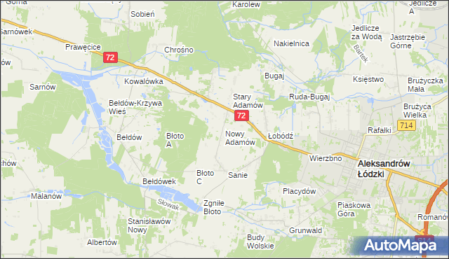 mapa Nowy Adamów, Nowy Adamów na mapie Targeo