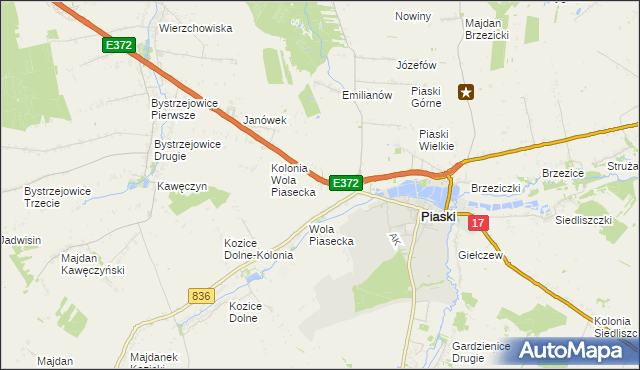 mapa Kębłów gmina Piaski, Kębłów gmina Piaski na mapie Targeo