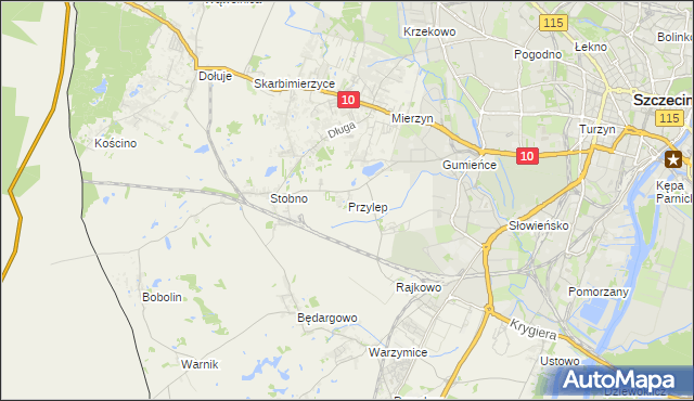 mapa Przylep, Przylep na mapie Targeo