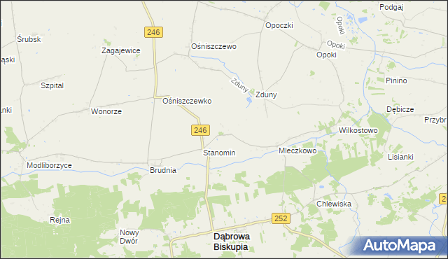 mapa Wola Stanomińska, Wola Stanomińska na mapie Targeo