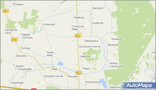 mapa Czułczyce-Kolonia, Czułczyce-Kolonia na mapie Targeo