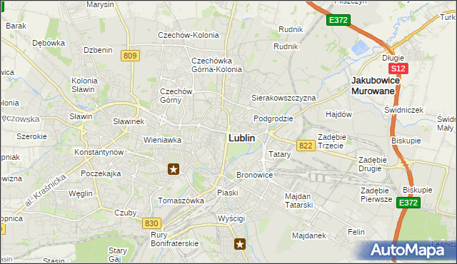 mapa Lublina, Lublin na mapie Targeo