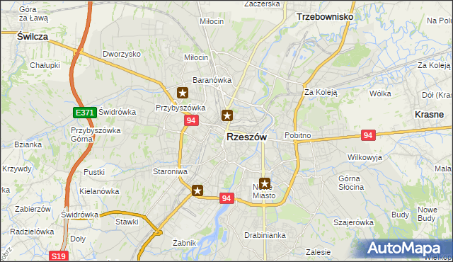 mapa Rzeszów, Rzeszów na mapie Targeo