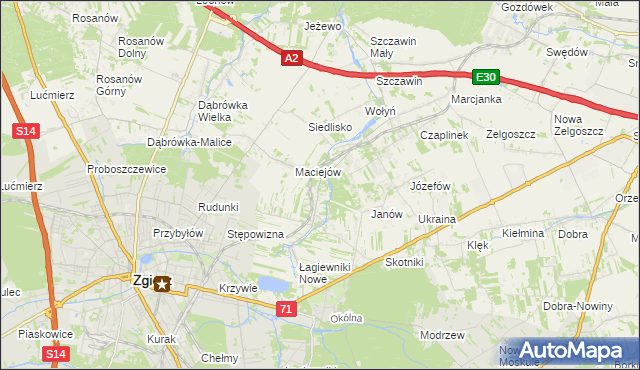 mapa Smardzew gmina Zgierz, Smardzew gmina Zgierz na mapie Targeo