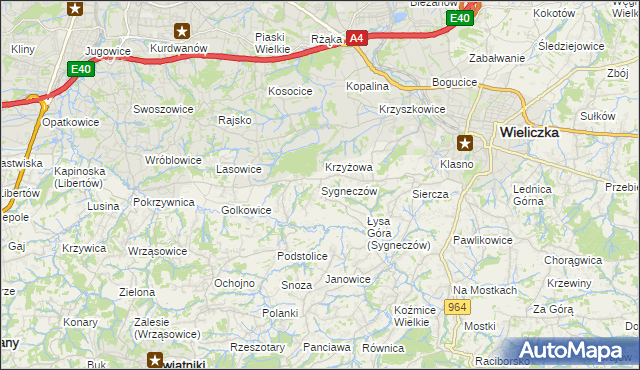 mapa Sygneczów, Sygneczów na mapie Targeo