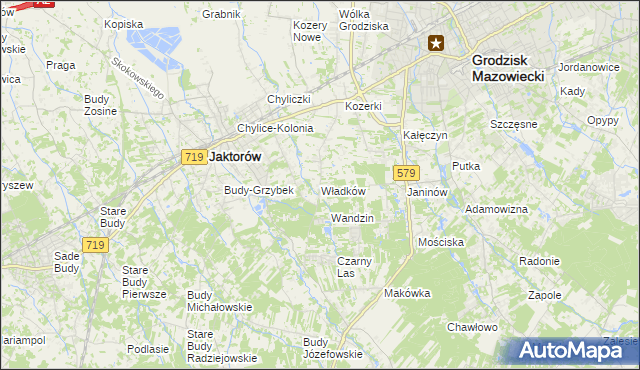 mapa Władków, Władków na mapie Targeo