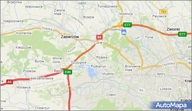 mapa Rząska, Rząska na mapie Targeo