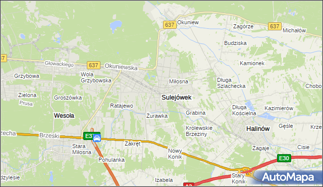 mapa Sulejówek, Sulejówek na mapie Targeo