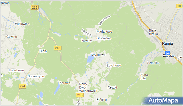 mapa Wyspowo, Wyspowo na mapie Targeo