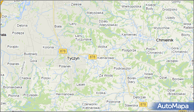 mapa Kielnarowa, Kielnarowa na mapie Targeo