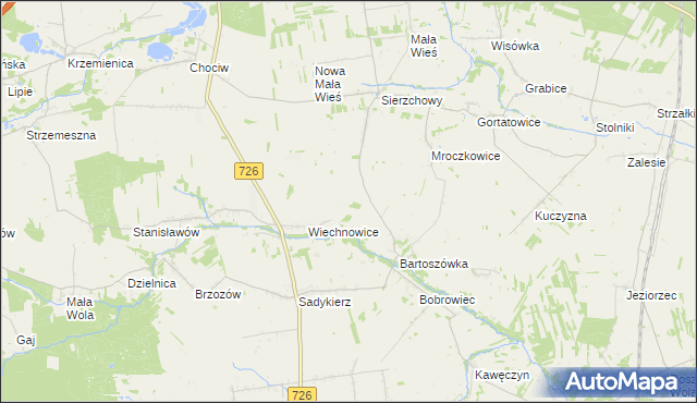 mapa Poniatówka gmina Rzeczyca, Poniatówka gmina Rzeczyca na mapie Targeo