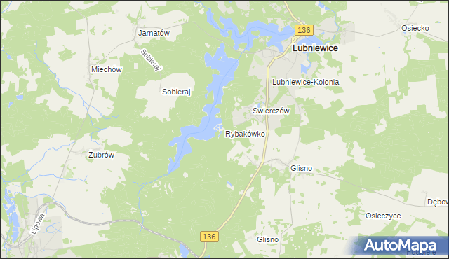 mapa Rybakówko, Rybakówko na mapie Targeo