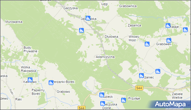 mapa Adamczycha, Adamczycha na mapie Targeo