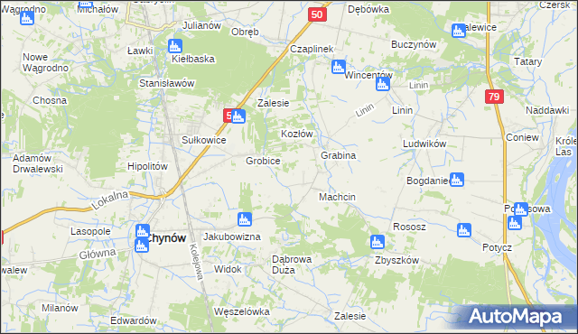 mapa Adamów Rososki, Adamów Rososki na mapie Targeo