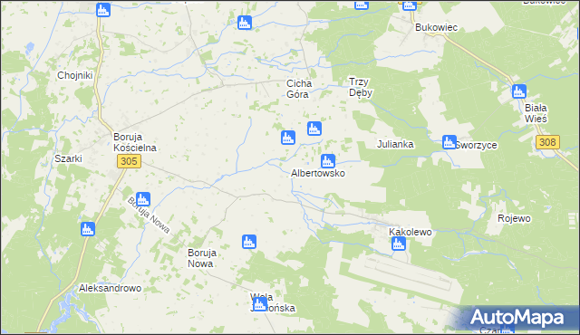 mapa Albertowsko, Albertowsko na mapie Targeo