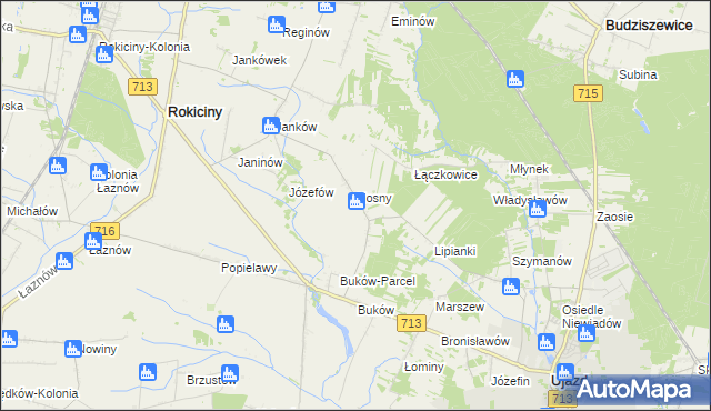 mapa Aleksandrów gmina Ujazd, Aleksandrów gmina Ujazd na mapie Targeo