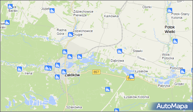 mapa Antoniówka gmina Zaklików, Antoniówka gmina Zaklików na mapie Targeo