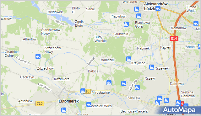 mapa Babiczki, Babiczki na mapie Targeo