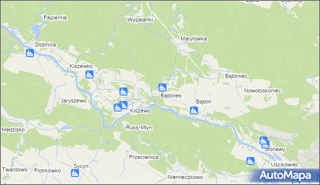 mapa Bąblinek, Bąblinek na mapie Targeo