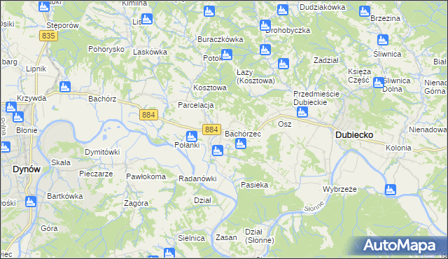 mapa Bachórzec, Bachórzec na mapie Targeo