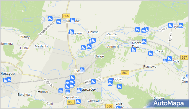 mapa Bałaje, Bałaje na mapie Targeo