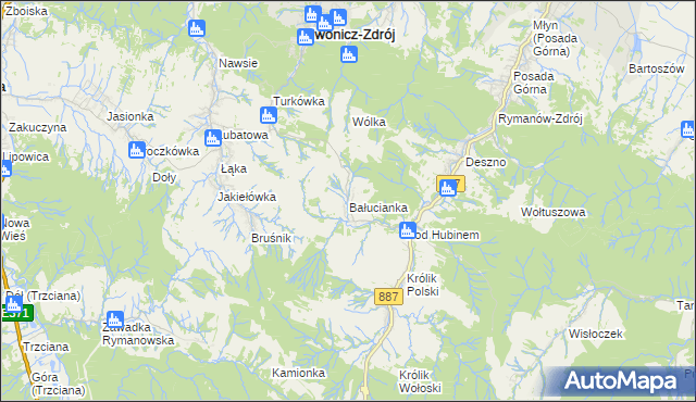 mapa Bałucianka, Bałucianka na mapie Targeo