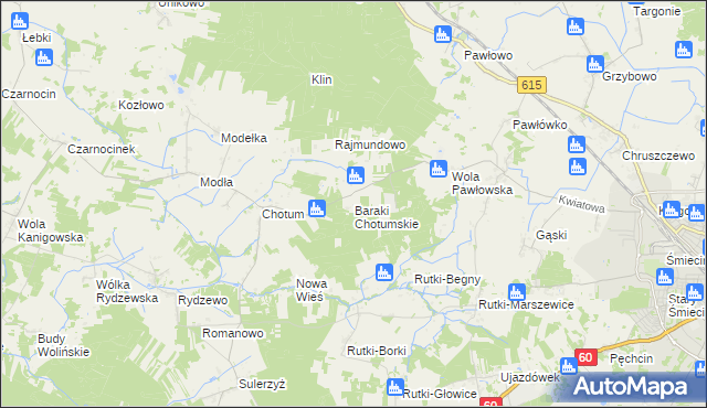 mapa Baraki Chotumskie, Baraki Chotumskie na mapie Targeo