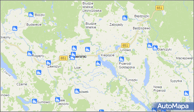 mapa Barcie gmina Dubeninki, Barcie gmina Dubeninki na mapie Targeo