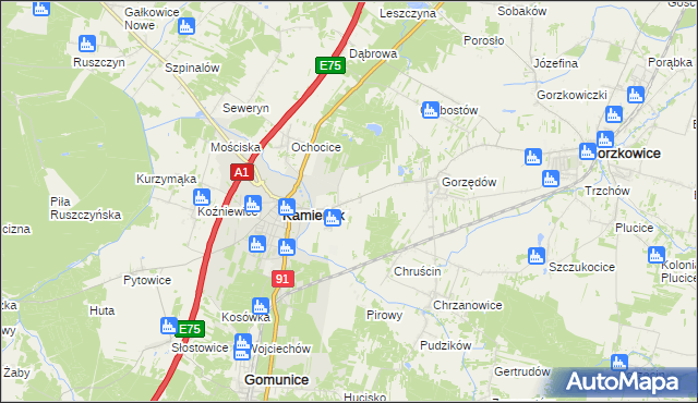 mapa Barczkowice, Barczkowice na mapie Targeo