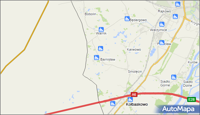 mapa Barnisław, Barnisław na mapie Targeo