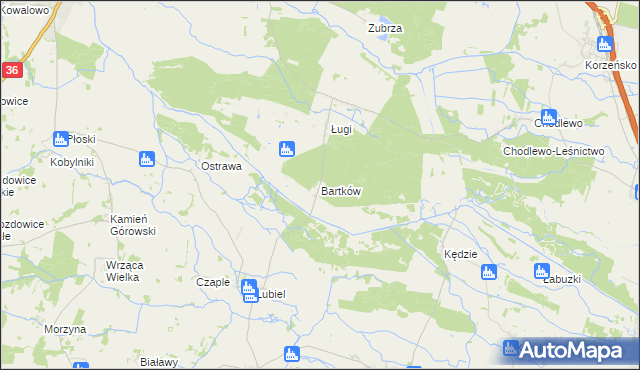 mapa Bartków gmina Wąsosz, Bartków gmina Wąsosz na mapie Targeo