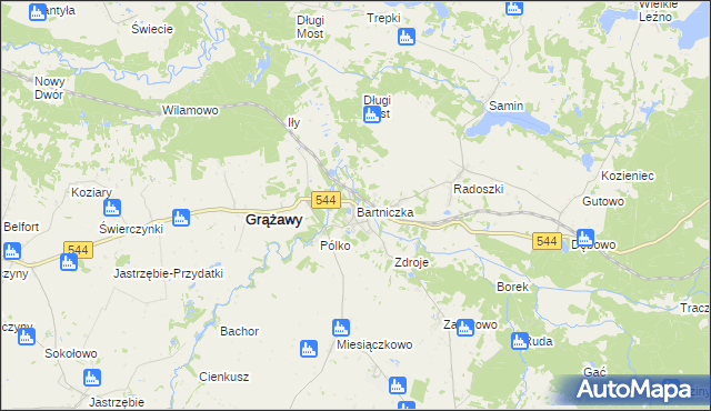 mapa Bartniczka, Bartniczka na mapie Targeo