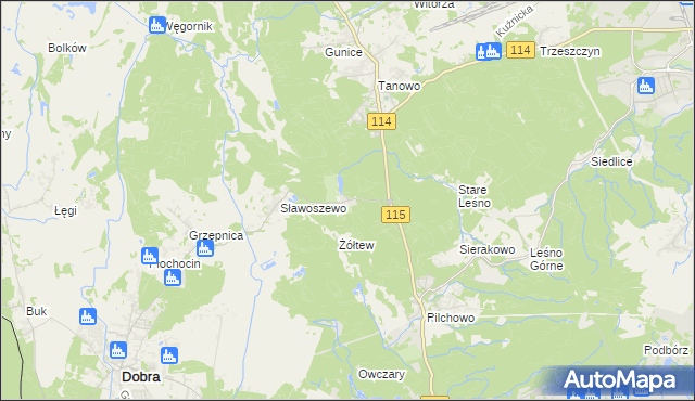 mapa Bartoszewo, Bartoszewo na mapie Targeo