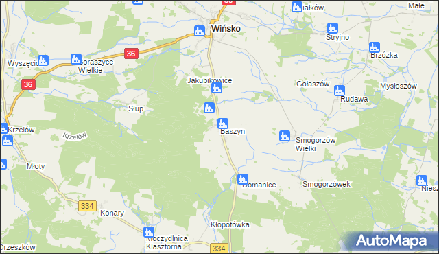 mapa Baszyn, Baszyn na mapie Targeo