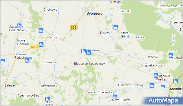 mapa Batogowo, Batogowo na mapie Targeo