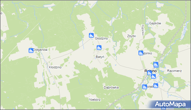 mapa Batyń, Batyń na mapie Targeo