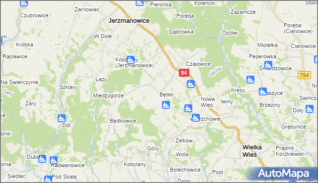 mapa Bębło, Bębło na mapie Targeo