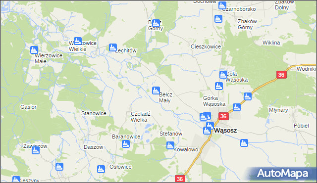 mapa Bełcz Mały, Bełcz Mały na mapie Targeo