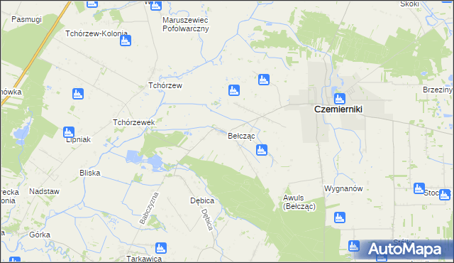 mapa Bełcząc gmina Czemierniki, Bełcząc gmina Czemierniki na mapie Targeo