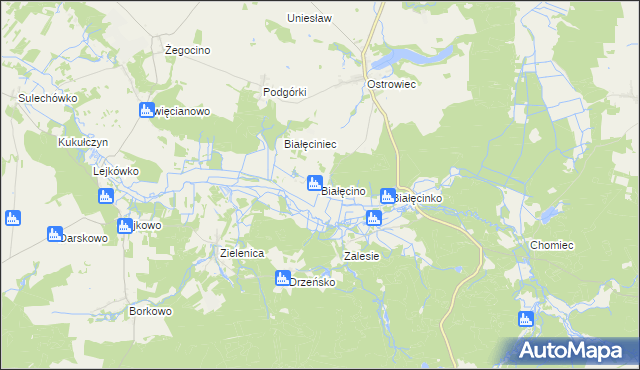 mapa Białęcino, Białęcino na mapie Targeo