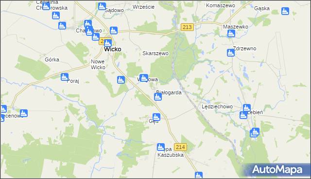 mapa Białogarda, Białogarda na mapie Targeo